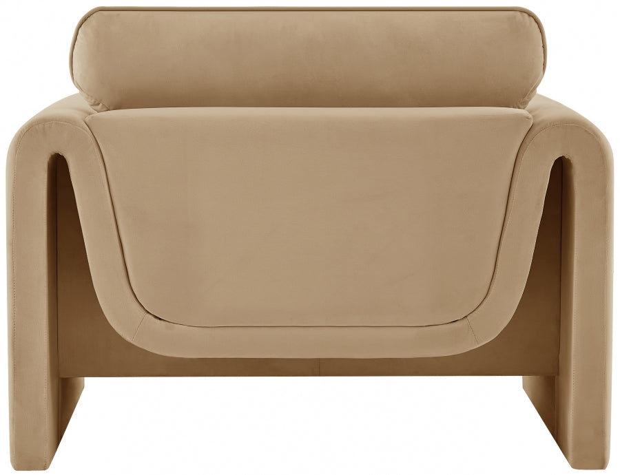 Sloan Velvet Chair Camel - 199Camel-C - Vega Furniture