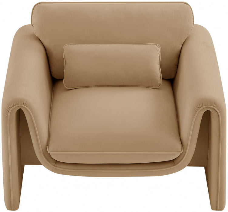 Sloan Velvet Chair Camel - 199Camel-C - Vega Furniture