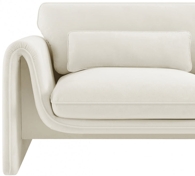 Sloan Velvet Chair Cream - 199Cream-C - Vega Furniture