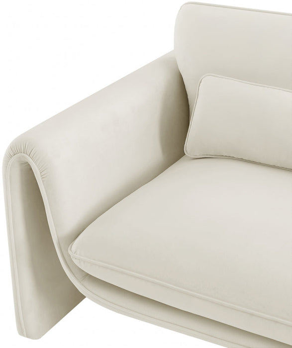 Sloan Velvet Chair Cream - 199Cream-C - Vega Furniture