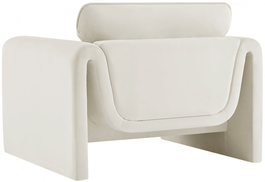 Sloan Velvet Chair Cream - 199Cream-C - Vega Furniture