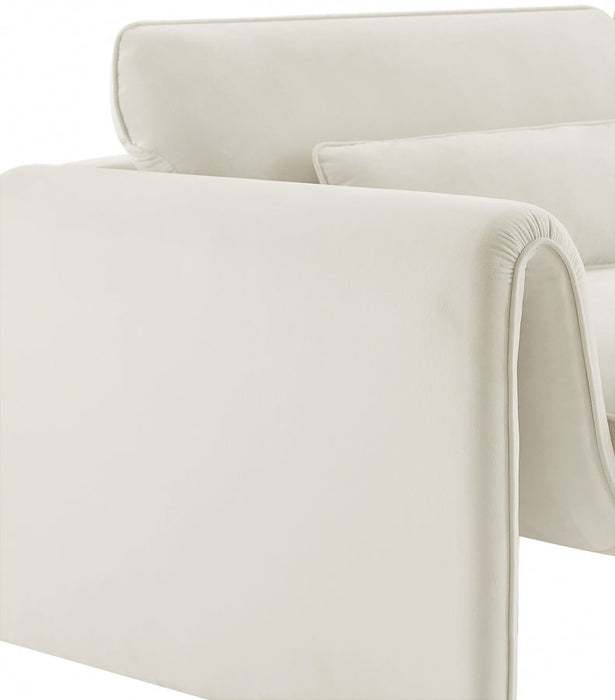 Sloan Velvet Chair Cream - 199Cream-C - Vega Furniture