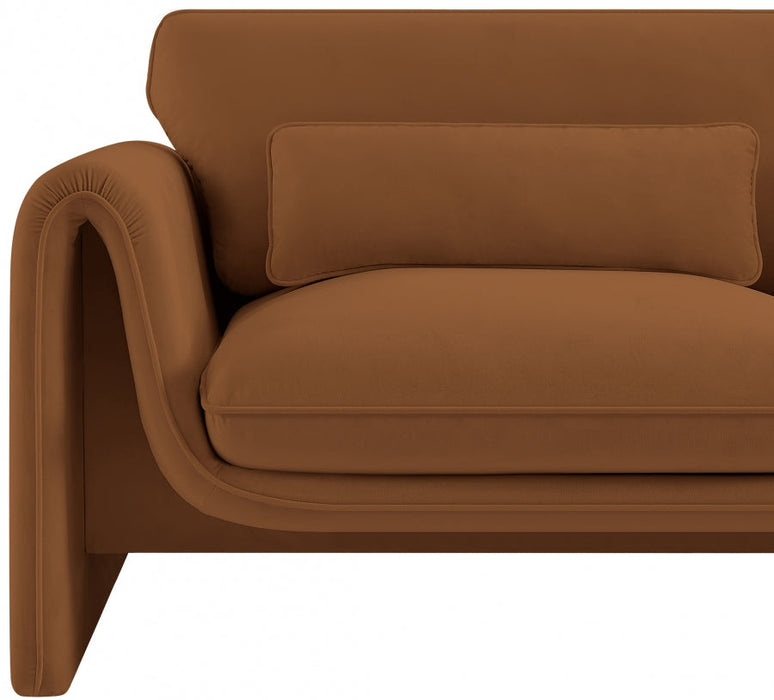 Sloan Velvet Chair Saddle - 199Saddle-C - Vega Furniture