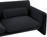 Sloan Velvet Loveseat Black - 199Black-L - Vega Furniture