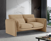 Sloan Velvet Loveseat Camel - 199Camel-L - Vega Furniture