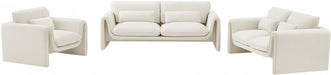 Sloan Velvet Loveseat Cream - 199Cream-L - Vega Furniture