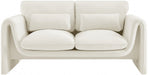 Sloan Velvet Loveseat Cream - 199Cream-L - Vega Furniture