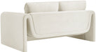 Sloan Velvet Loveseat Cream - 199Cream-L - Vega Furniture