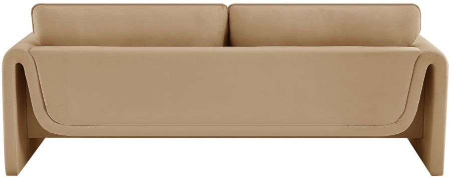 Sloan Velvet Sofa Camel - 199Camel-S - Vega Furniture