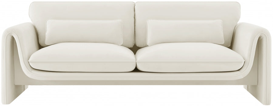 Sloan Velvet Sofa Cream - 199Cream-S - Vega Furniture