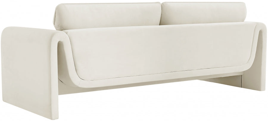 Sloan Velvet Sofa Cream - 199Cream-S - Vega Furniture