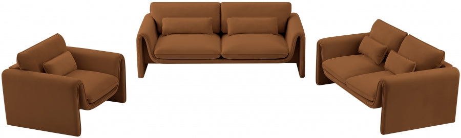 Sloan Velvet Sofa Saddle - 199Saddle-S - Vega Furniture