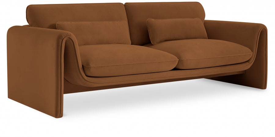 Sloan Velvet Sofa Saddle - 199Saddle-S - Vega Furniture