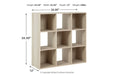 Socalle Light Natural Nine Cube Organizer - EA1864-3X3 - Vega Furniture