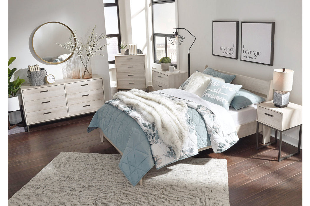 Socalle Natural Full Panel Platform Bed - SET | EB1864-112 | EB1864-156 - Vega Furniture