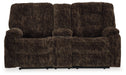 Soundwave Chocolate Reclining Loveseat with Console - 7450294 - Vega Furniture