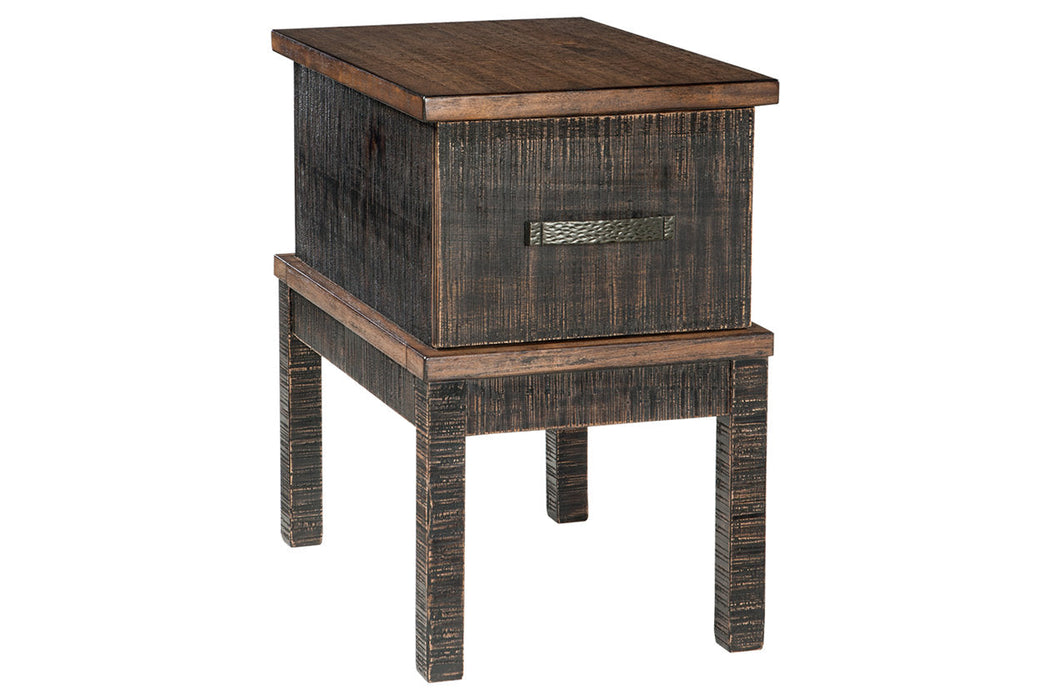 Stanah Two-tone Chairside End Table with USB Ports & Outlets - T892-7 - Vega Furniture