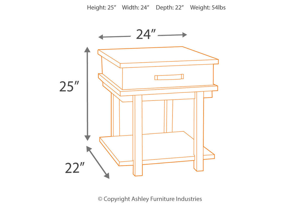 Stanah Two-tone End Table - T892-3 - Vega Furniture