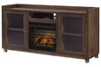 Starmore Brown/Gunmetal 3-Piece Wall Unit with Electric Fireplace - SET | W100-101 | W633-34(2) | W633-68 - Vega Furniture