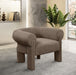 Stefano Polyester Fabric Accent Chair Brown - 482Brown - Vega Furniture