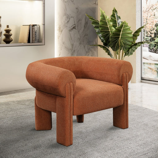 Stefano Polyester Fabric Accent Chair Cognac - 482Cognac - Vega Furniture