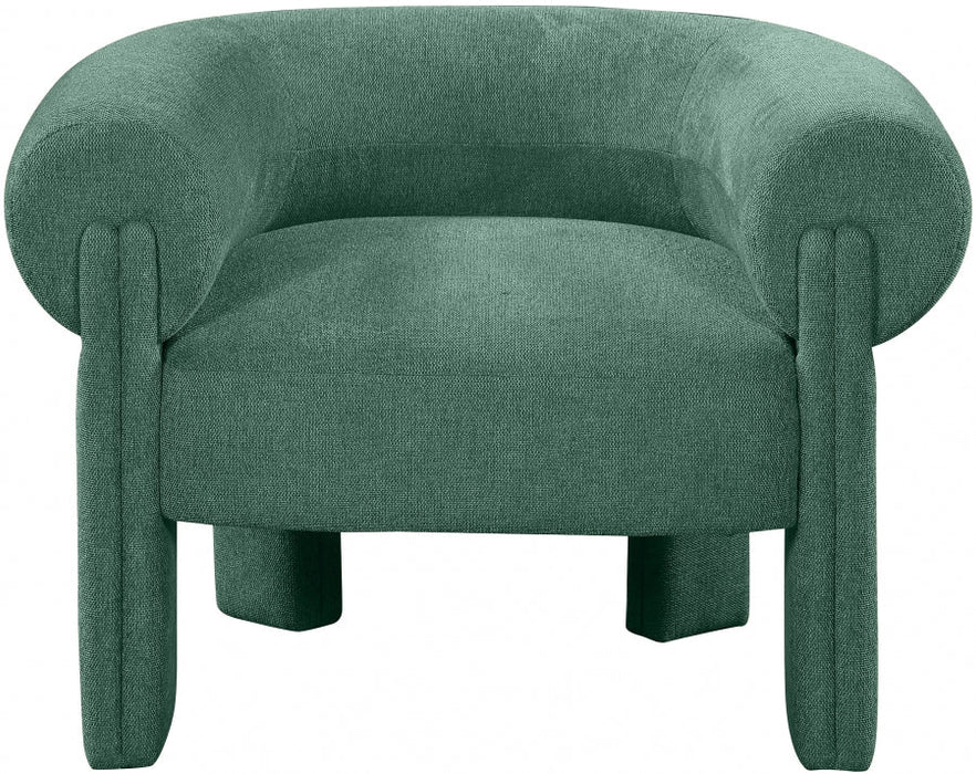 Stefano Polyester Fabric Accent Chair Green - 482Green - Vega Furniture