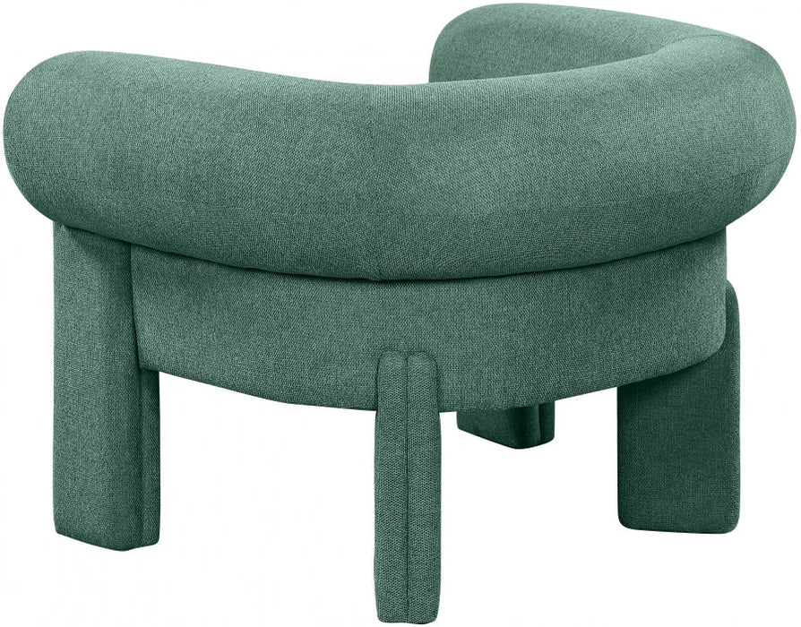 Stefano Polyester Fabric Accent Chair Green - 482Green - Vega Furniture