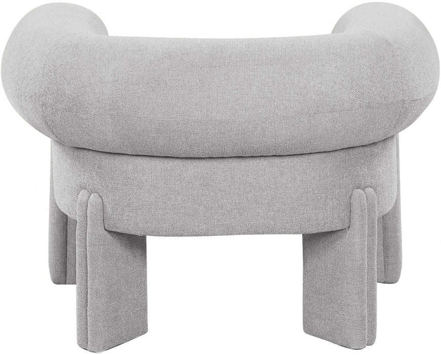 Stefano Polyester Fabric Accent Chair Grey - 482Grey - Vega Furniture