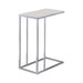 Stella Chrome/White Glass Top Accent Table - 900250 - Vega Furniture