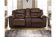 Stoneland Chocolate Power Reclining Loveseat with Console - 3990496 - Vega Furniture