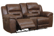 Stoneland Chocolate Power Reclining Loveseat with Console - 3990496 - Vega Furniture