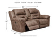 Stoneland Fossil Power Reclining Loveseat with Console - 3990596 - Vega Furniture