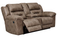 Stoneland Fossil Reclining Loveseat with Console - 3990594 - Vega Furniture