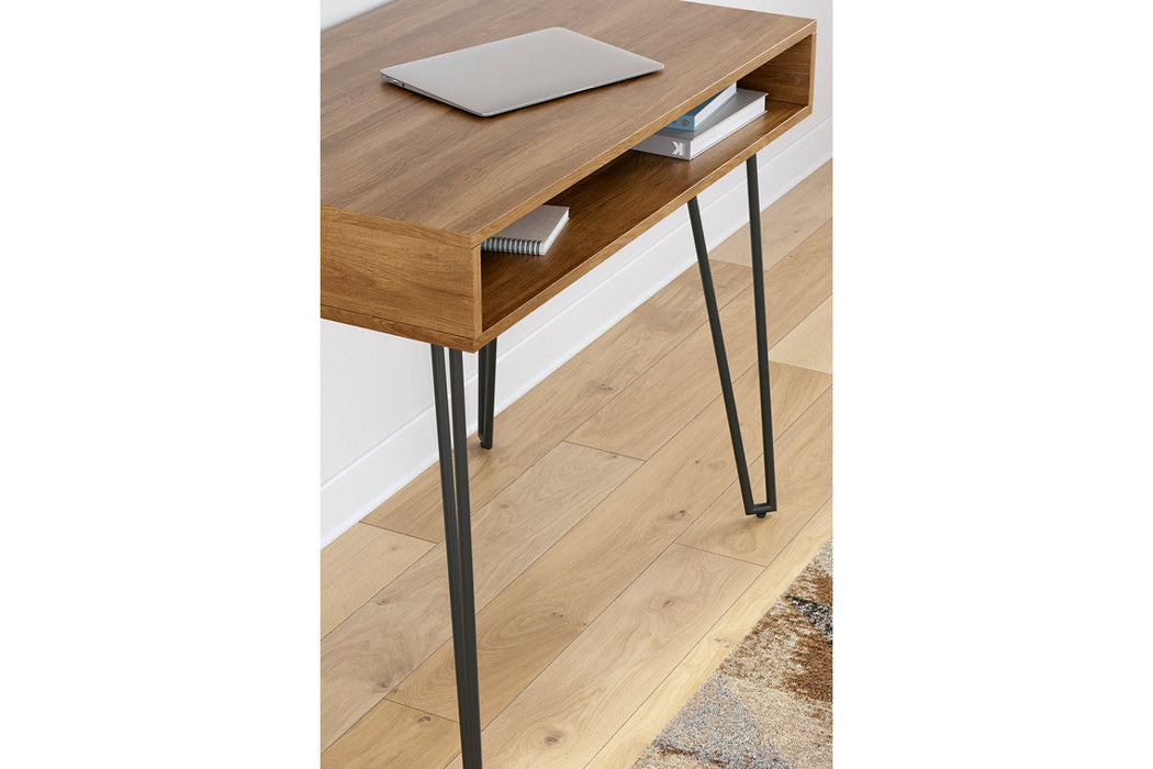 Strumford Brown/Black Home Office Desk - H449-10 - Vega Furniture