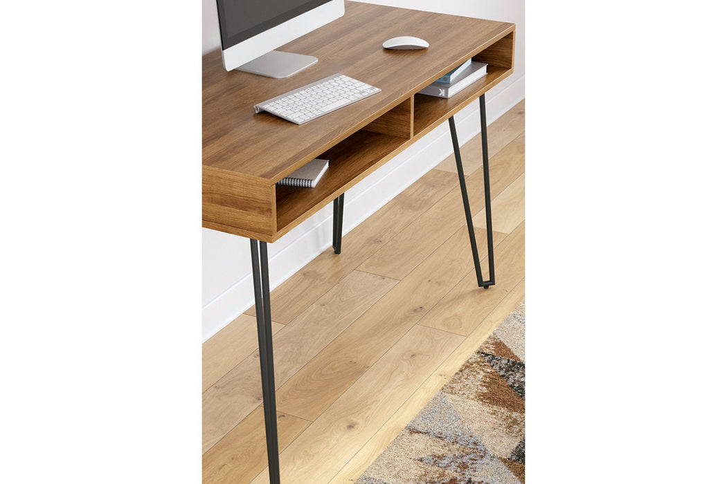 Strumford Brown/Black Home Office Desk - H449-14 - Vega Furniture