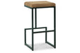 Strumford Caramel/Black Bar Height Barstool, Set of 2 - D109-230 - Vega Furniture
