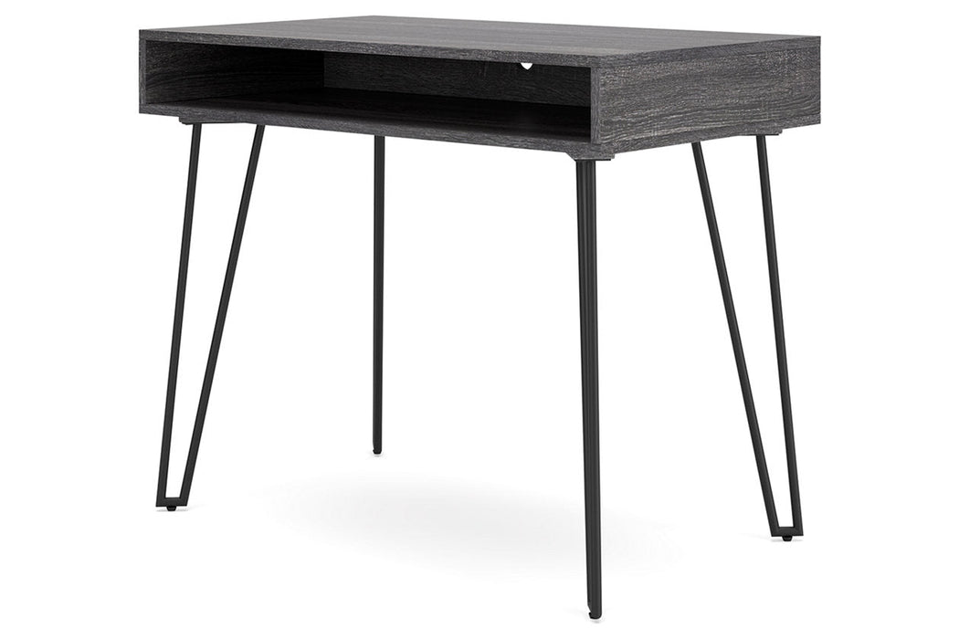 Strumford Charcoal/Black Home Office Desk - H449-110 - Vega Furniture