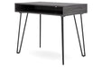 Strumford Charcoal/Black Home Office Desk - H449-110 - Vega Furniture