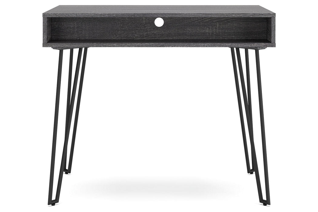 Strumford Charcoal/Black Home Office Desk - H449-110 - Vega Furniture