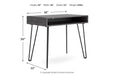 Strumford Charcoal/Black Home Office Desk - H449-110 - Vega Furniture
