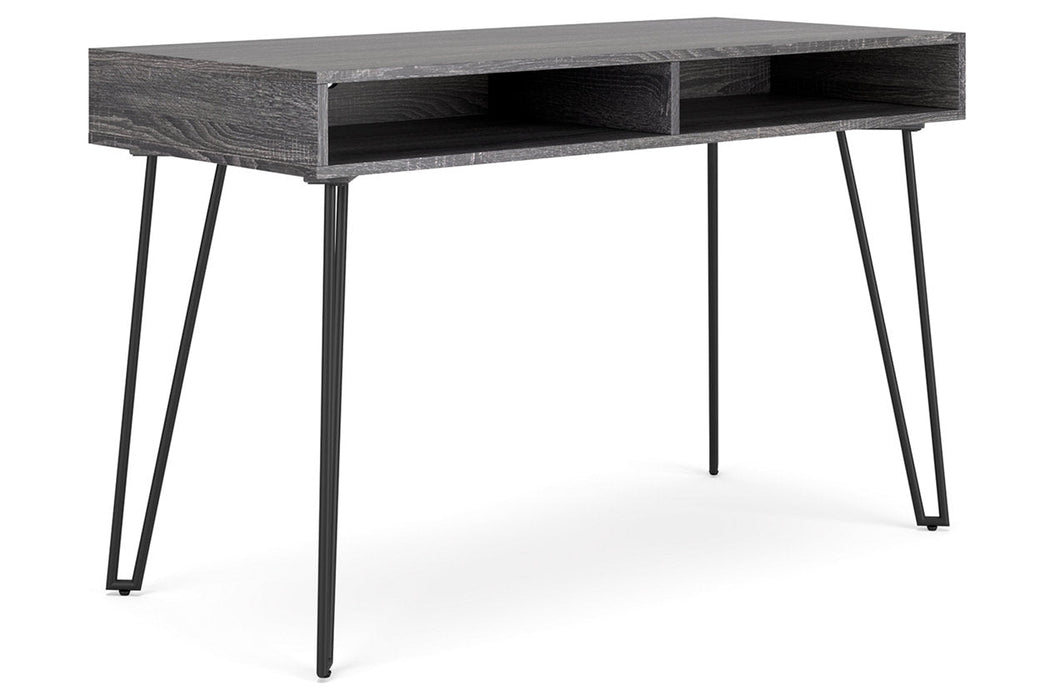 Strumford Charcoal/Black Home Office Desk - H449-114 - Vega Furniture