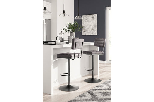 Strumford Gray/Black Bar Height Barstool, Set of 2 - D119-630 - Vega Furniture