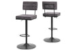 Strumford Gray/Black Bar Height Barstool, Set of 2 - D119-630 - Vega Furniture