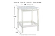 Sundown Treasure White End Table - P011-703 - Vega Furniture