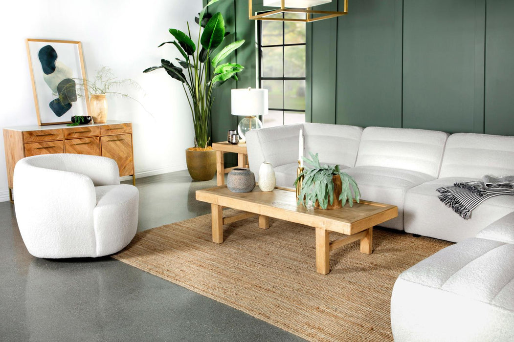 Sunny Natural Upholstered Armless Chair - 551621 - Vega Furniture