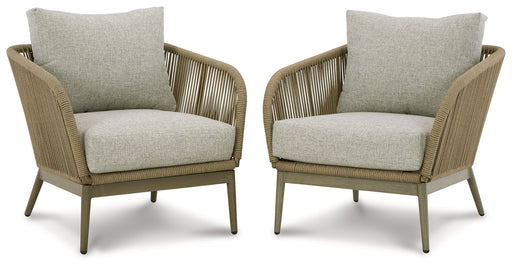 Swiss Valley Beige Lounge Chair with Cushion, Set of 2 - P390-820 - Vega Furniture