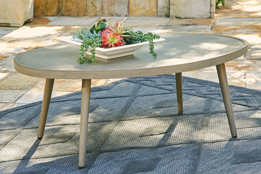 Swiss Valley Beige Outdoor Coffee Table - P390-700 - Vega Furniture