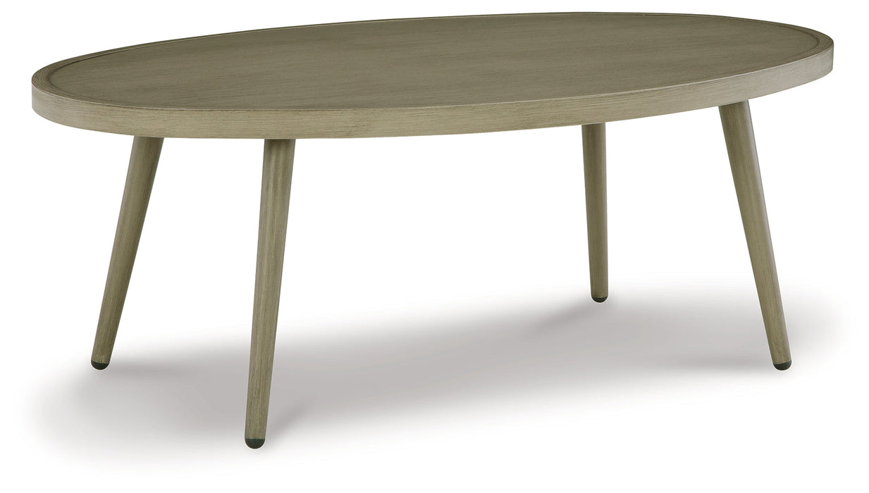 Swiss Valley Beige Outdoor Coffee Table - P390-700 - Vega Furniture