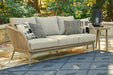 Swiss Valley Beige Outdoor Sofa with Cushion - P390-838 - Vega Furniture