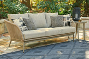 Swiss Valley Beige Outdoor Sofa with Cushion - P390-838 - Vega Furniture